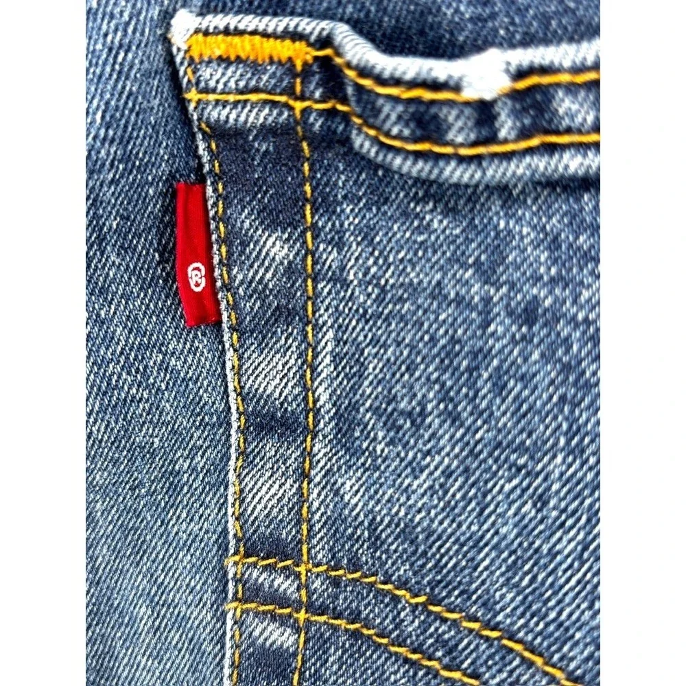 Levi's 505 Jeans 36x32 (Measures 35X31) Blue Denim High Rise Straight Leg Taper